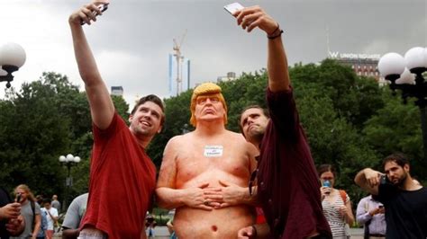 nude do trump|In pictures: Nude Donald Trump statues amuse crowds